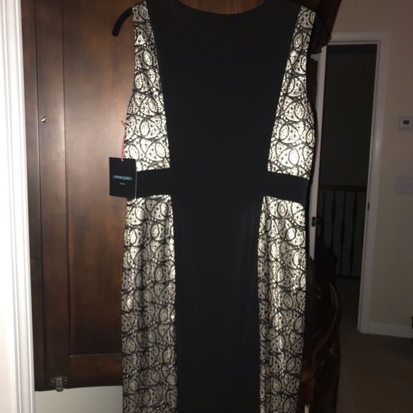 Cynthia Rowley dress black w/lace overlay - Picture 2 of 3